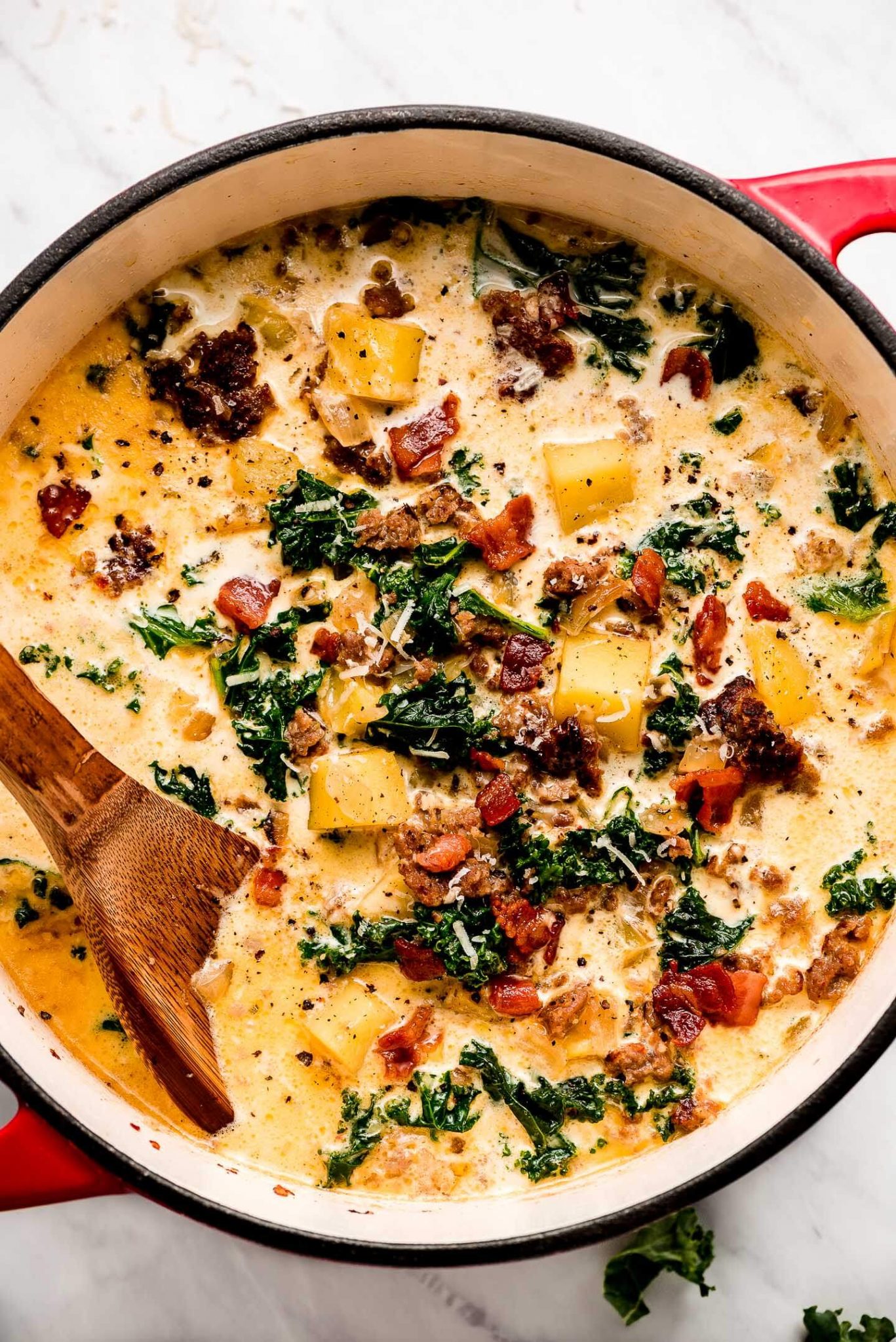 Better than Olive Garden Zuppa Toscana - Garnish & Glaze