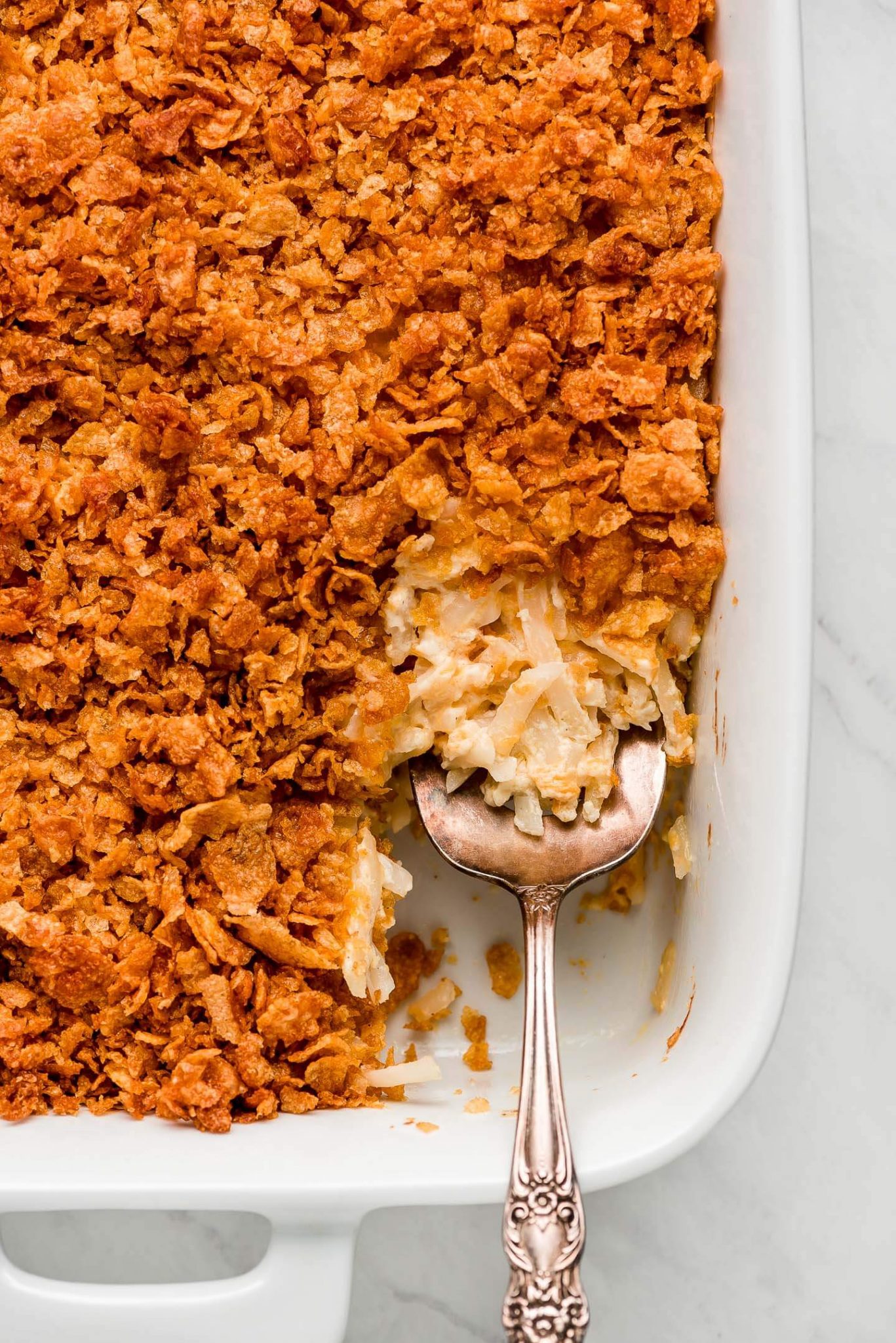 Creamy Cheesy Funeral Potatoes - Garnish & Glaze