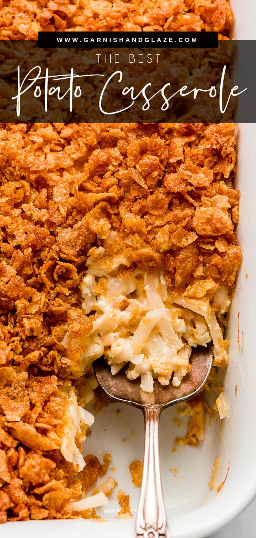 Creamy Cheesy Funeral Potatoes - Garnish & Glaze