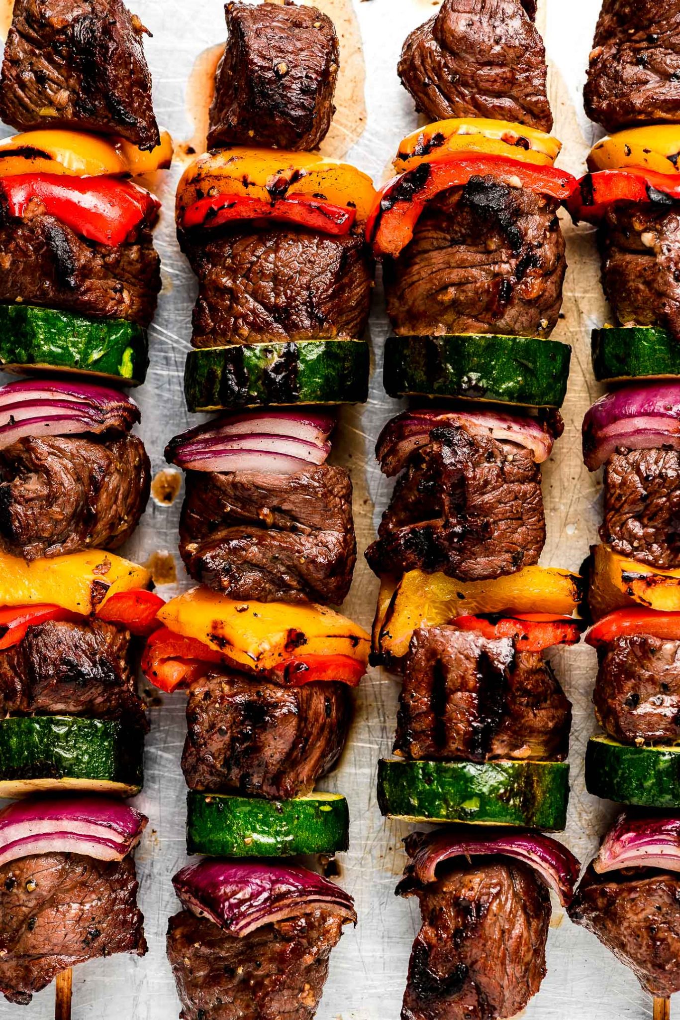 Grilled Steak Kabobs Garnish & Glaze