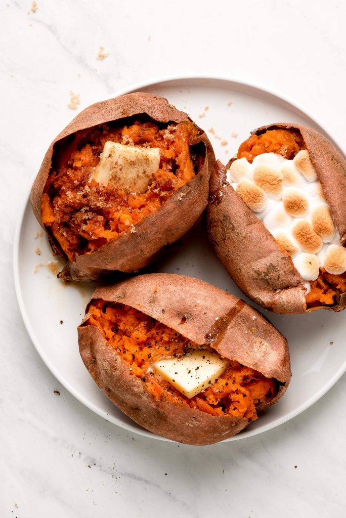 Perfect Baked Sweet Potatoes - Garnish & Glaze