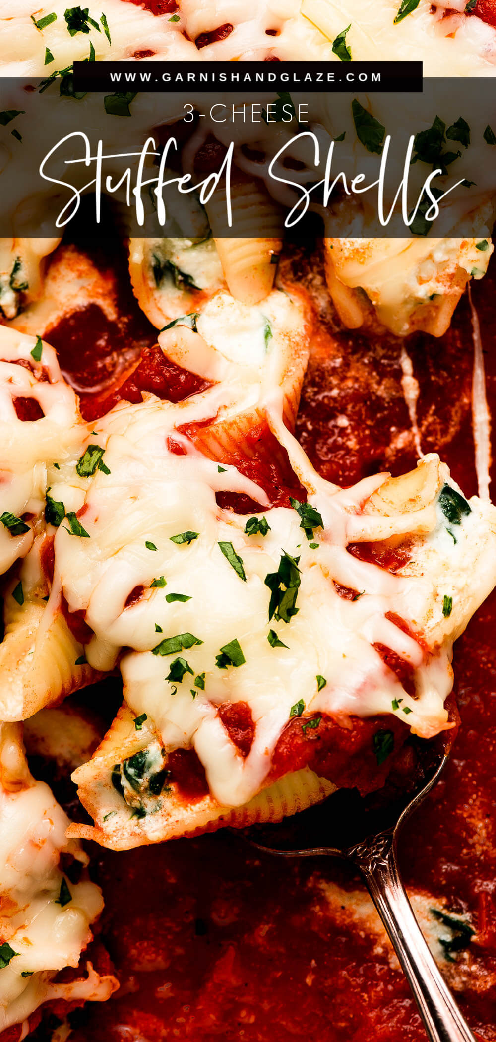 3 Cheese Stuffed Shells Garnish And Glaze 9297